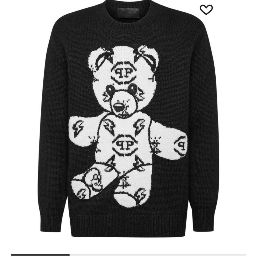 PHILLIPP PLEIN 3x TEDDY BEAR SWEATER NWT IN BAG MEN’S SWEATER